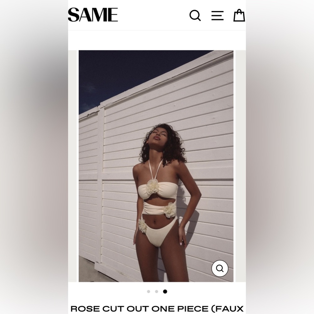 SAME Los Angeles,  one piece rose cut out swimsuit